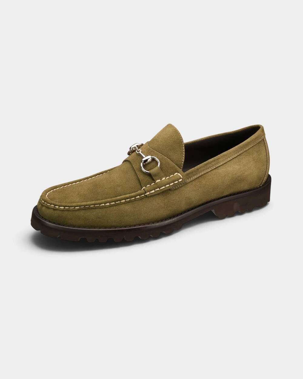 NEW PETER HUBER men's diego bit loafer in bambu